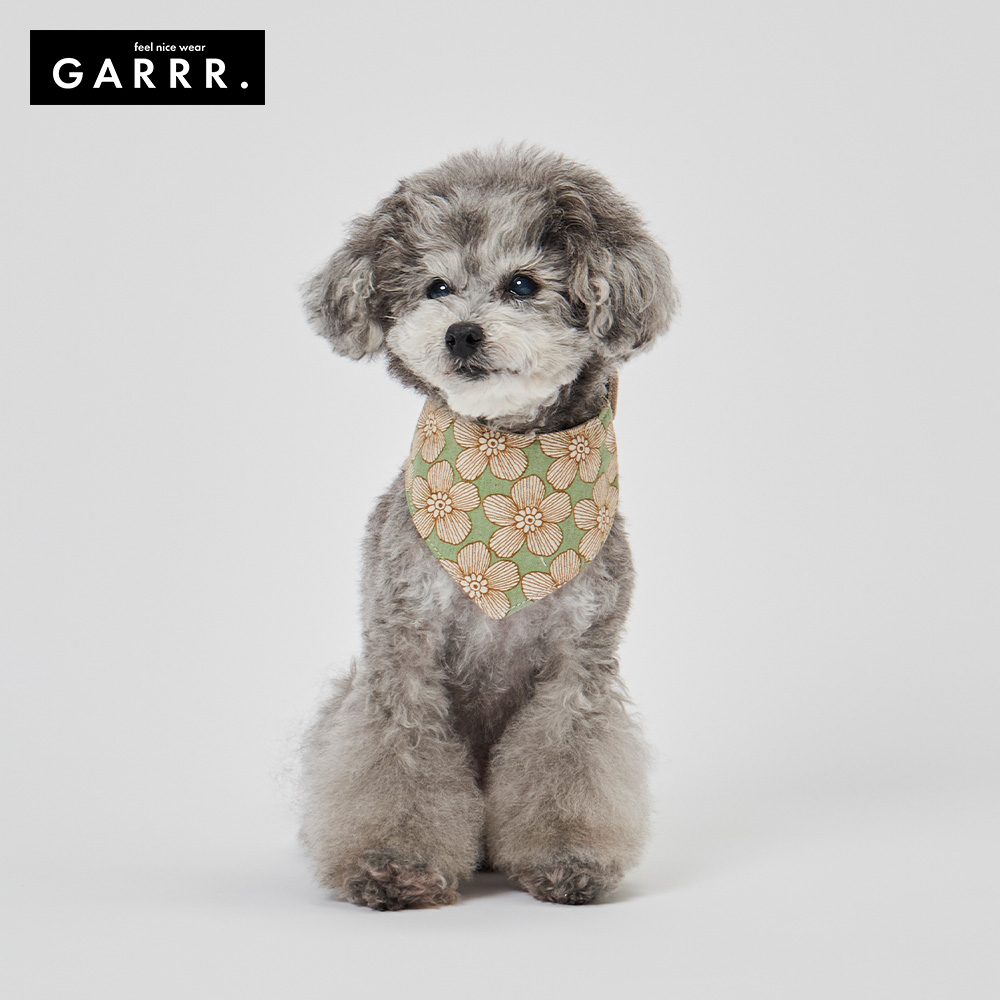 [Dog wear] Flower pattern bib [SALE]